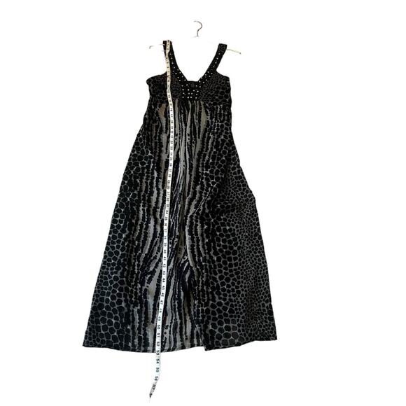 Cassee's Embellished Animal Print Sleeveless Maxi Dress large - Picture 4 of 6